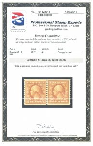 US Scott #495LP Mint, XF/S, NH, PFC, PSE (Graded 95)