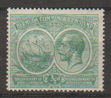 Bermuda SG 60  Mint Hinged  small reverse tone spot