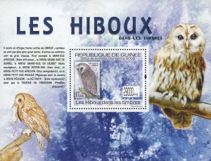 Stamp in a Stamp Owls Birds Souvenir Sheet Mint NH