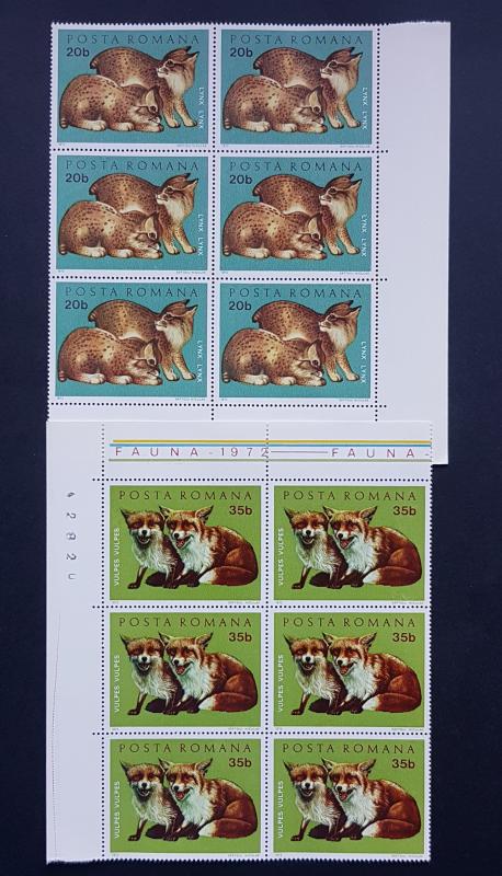 ROMANIA 1972 Mi:RO 3005-3010 - Fauna - baby animals