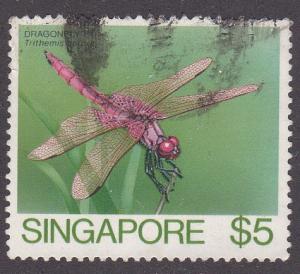 Singapore # 463, Dragonfly, Used, 1/3 Cat.