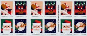 2021 58c Forever A Visit from St. Nick, Booklet of 20 Scott 5644-5647 Mint VF NH