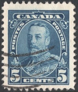 Canada SC#221 5¢ King George V Single (1935) Used