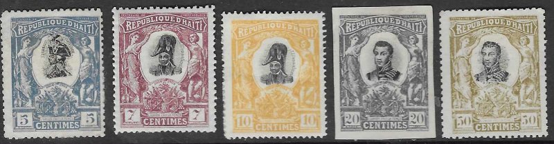 Haiti #84-88  (MH)   CV $6.25