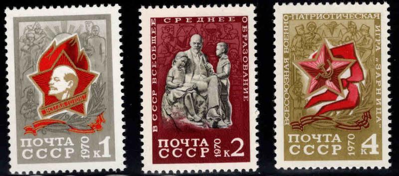 Russia Scott 3765-3767 MNH** set