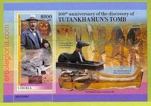 B0476 - LIBERIA - MISPERF ERROR Stamp Sheet - 2022 - Tomb of Tutankhamun EEGYPT-