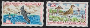 St. Pierre and Miquelon Shearwater Plover Migratory Birds 2v 1993 MNH