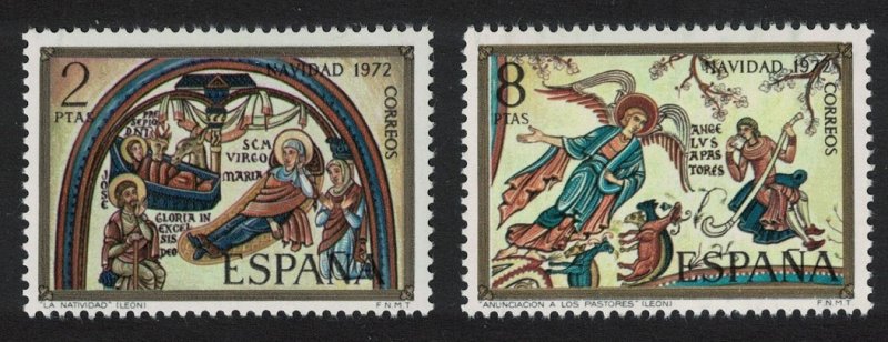 Spain Christmas Murals 2v 1972 MNH SG#2173-2174