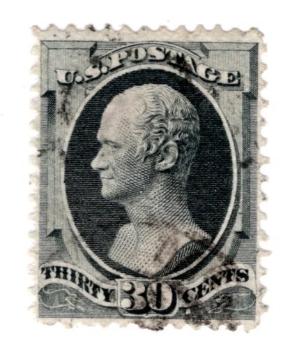 United States Scott # 165 - Used - Ribbed Paper Variety.