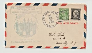 US 1933 Chicago Illinois, Century of Progress welcomes Italian Air Fleet Cover