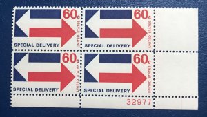 Us scott E23 60c Special Delivery stamps block of 4 MNH 32977