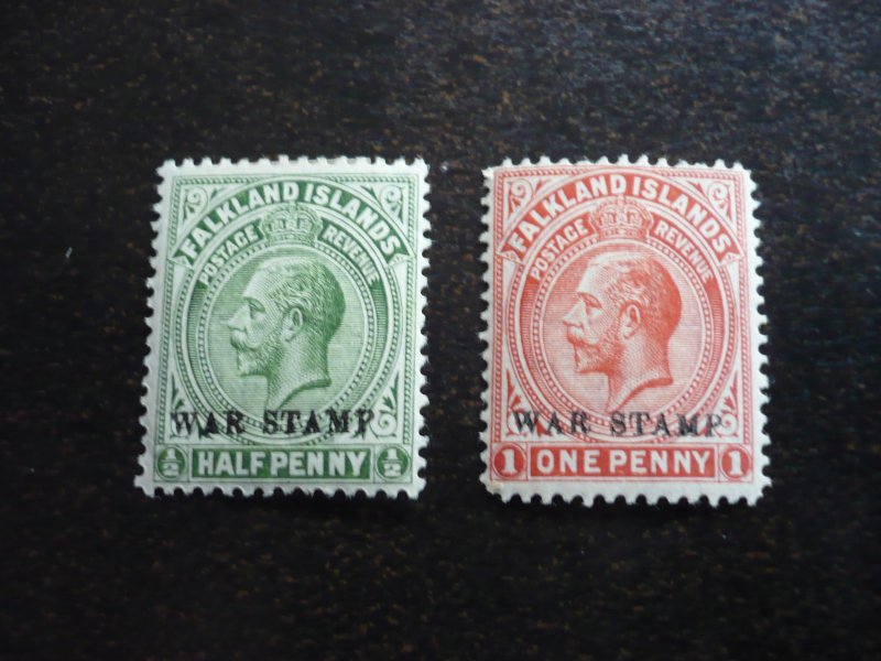 Stamps - Falkland Islands - Scott# MR1-MR2 - Mint Hinged Part Set of 2 Stamps