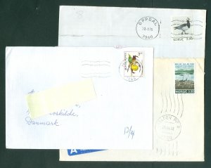 Norway. 1980-90. 3 Covers  Postal Used. Addressed: Roskilde Denmark.