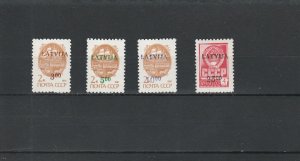 Latvia  Scott#  328-331  MNH  (1992 Overprinted and Surcharged)