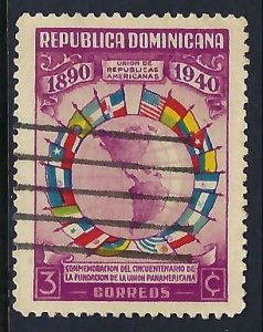 Dominican Republic 353 VFU FLAGS MAP Z963-6