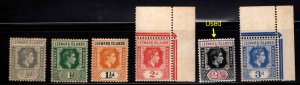 Leeward Islands Scott 120-125 mixed set 1 Used 5 MNH**