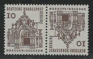 Germany Berlin Scott # 9N215b, mint nh, tete beche, Mi # K4a