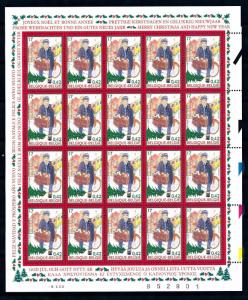 [61965] Belgium 2000 Christmas - New Year Postman on bicycle Miniature Sheet MNH