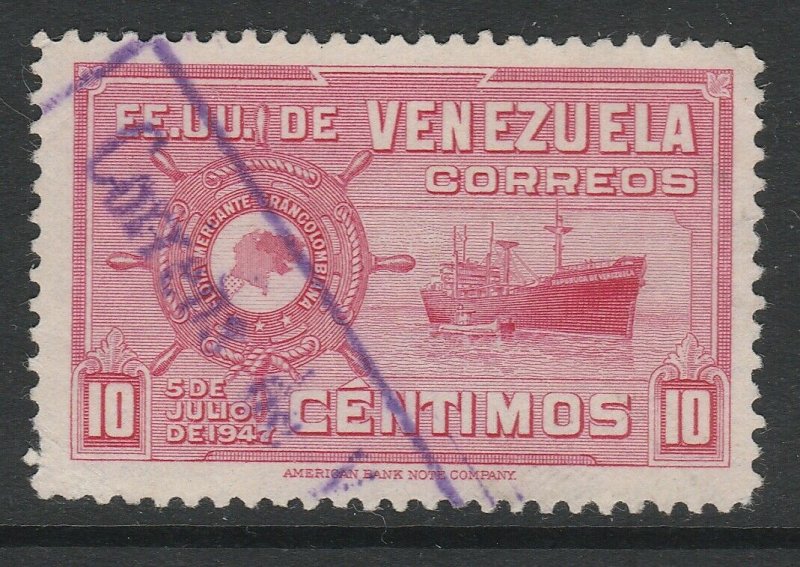 Venezuela 1948-50 10c used South America A4P53F55