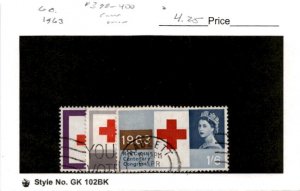 Great Britain, Postage Stamp, #398-400 Used, 1963 Red Cross (AG)