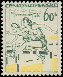 Czechoslovakia #1278-1281, Complete Set(4), 1965, Sports, Never Hinged