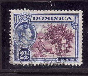 Dominica-Sc#101- id2-used 2&1/2p KGVI-1938-47-