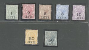 1888-91 BRITISH HONDURAS, Stanley Gibbons #36-42 - 7 Value Series - MH* (36-41)