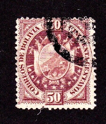 Bolivia stamp #45, used,  CV $20.00