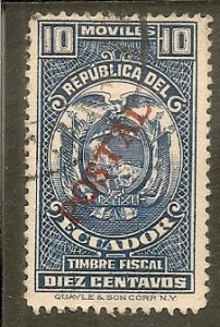 Ecuador   Scott 360   Overprint    Used