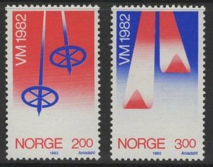 NORWAY SG892/3 1982 WORLD SKI CHAMPIONSHIPS MNH