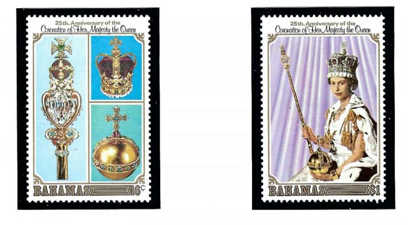 Bahamas 424-25 MNH 1978 QEII Silver Jubilee