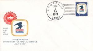 #1396 DE, Laurel 7-1-71 USPS FDC