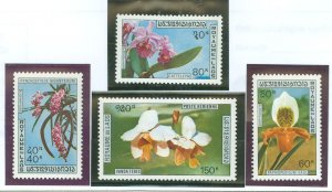 Laos #230-232/C89 Mint (NH) Single (Complete Set) (Flowers)