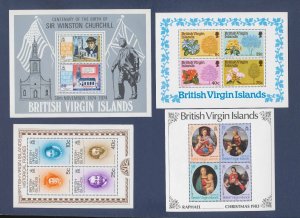 VIRGIN ISLANDS - 273a, 279a, 341a, 461a - four MNH S/S - 1974-1983