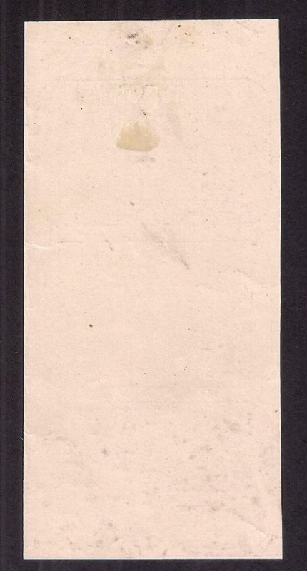 #OX5a IMPERF strip of three w GUM, constant flaw extra line Type E, HIGH QUALITY