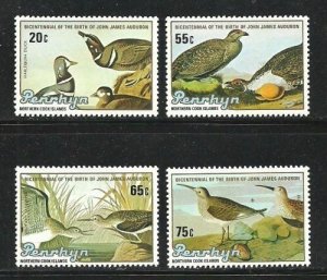 Album Treasures Penrhyn Island Scott # 311-314 Audubon Bicentenary (Birds) MNH