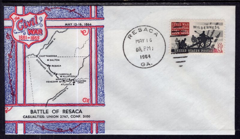 US Civil War Centennial Battle of Resaca 1964 Cover