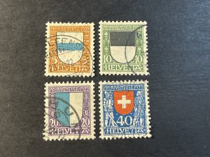 SWITZERLAND # B21-B24--USED----COMPLETE SET----SEMI-POSTAL----1922