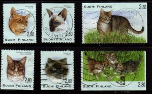 Finland - #972 - 977 Cats set/6 - Used