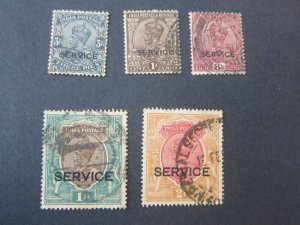 India 1926 Sc O78,80,88,90-1 FU