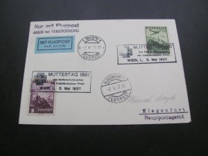 AUSTRIA 1930'S 7 AIRMAIL POST CARDS  NICE  LOT