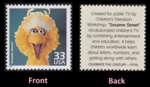 US 3189c Celebrate the Century 1970s Sesame Street 33c single MNH 1999