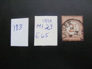 Germany 1874 USED  MI. 29 SC 27 LARGE SHIELD VF/XF 65 EUROS (183)