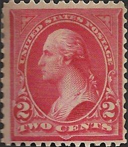 # 267 Mint Hinged Carmine George Washington