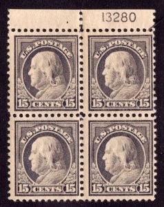 United States    514 Plate Block    2NH, 2MH