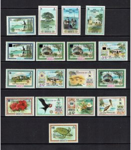 Anguilla: 1976, New Constitution Overprints, + Surcharges on Definitive Set, MNH