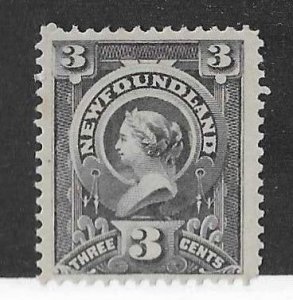 Newfoundland Sc #60 3c  OG centered VF