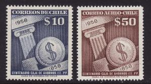 Chile #304, C195 F-VF Mint NH ** Savings Bank