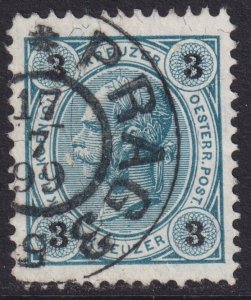 Austria - 1890 - Scott #53 - used - PRAG 3 pmk Czech Republic