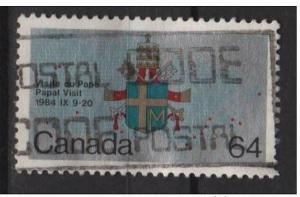 Canada  1984 - Scott 1031 used - 64c, Papal Visit 